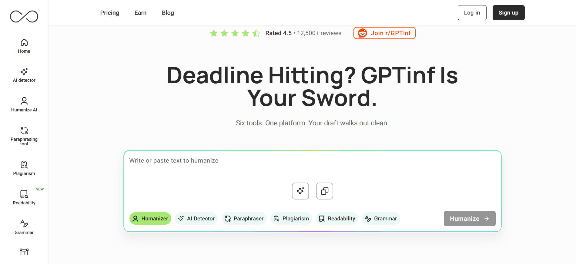 GPTinf screenshot