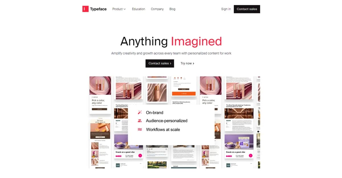 Typeface screenshot