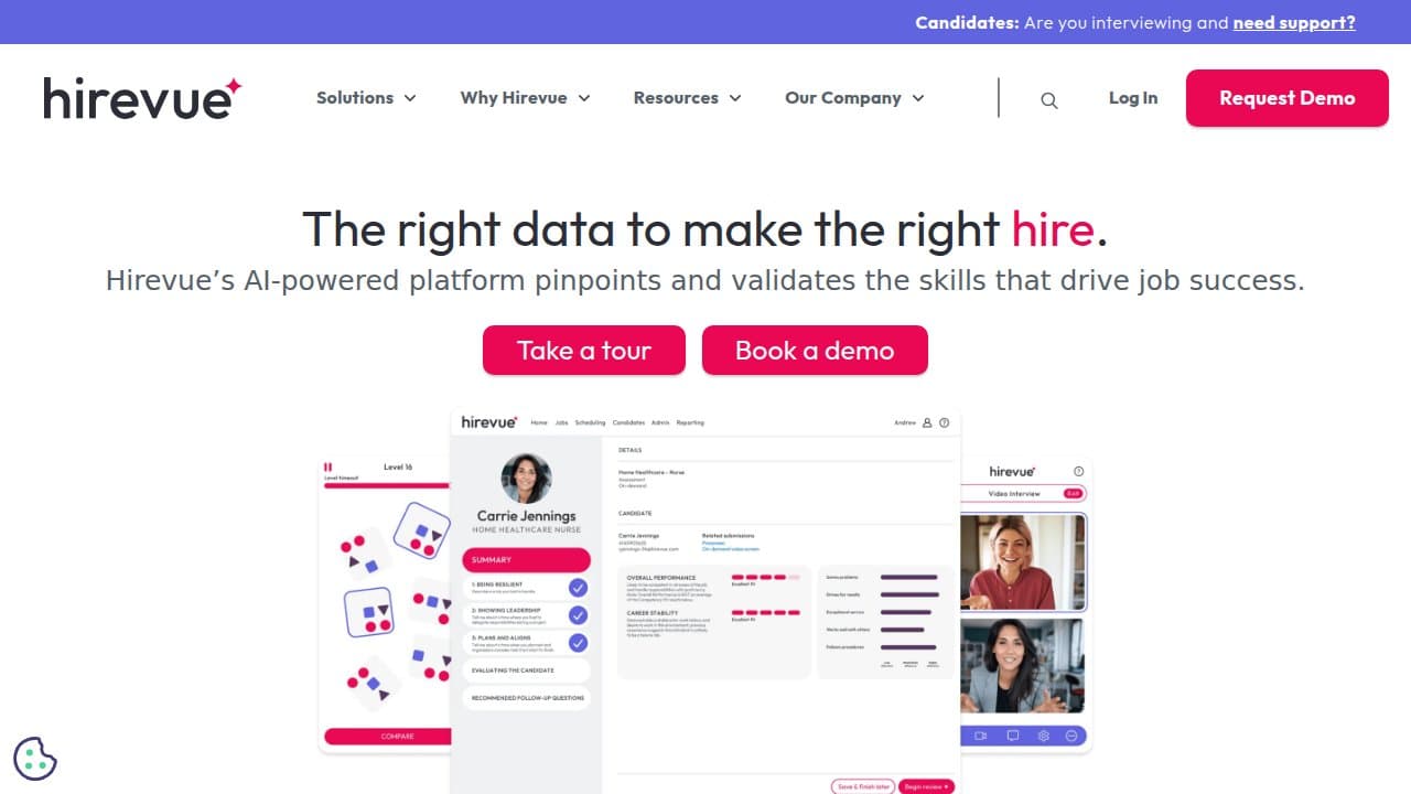 HireVue screenshot