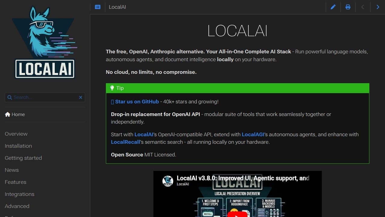 LocalAI screenshot