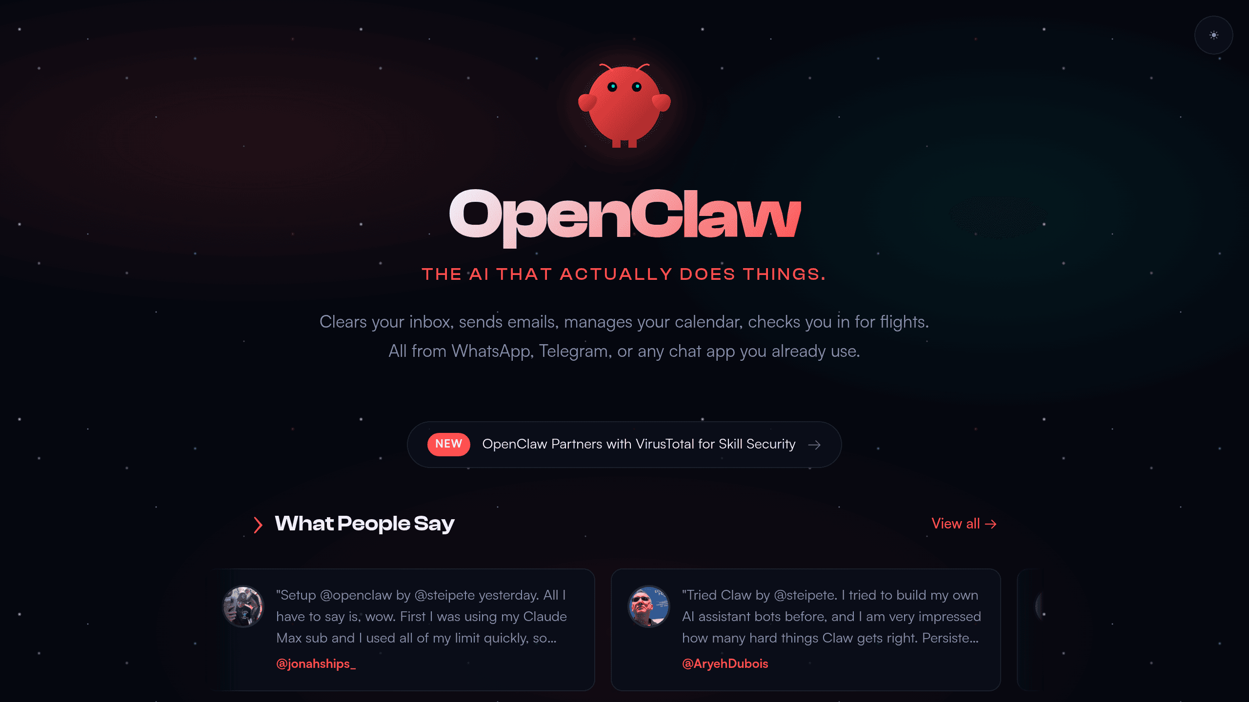 OpenClaw screenshot