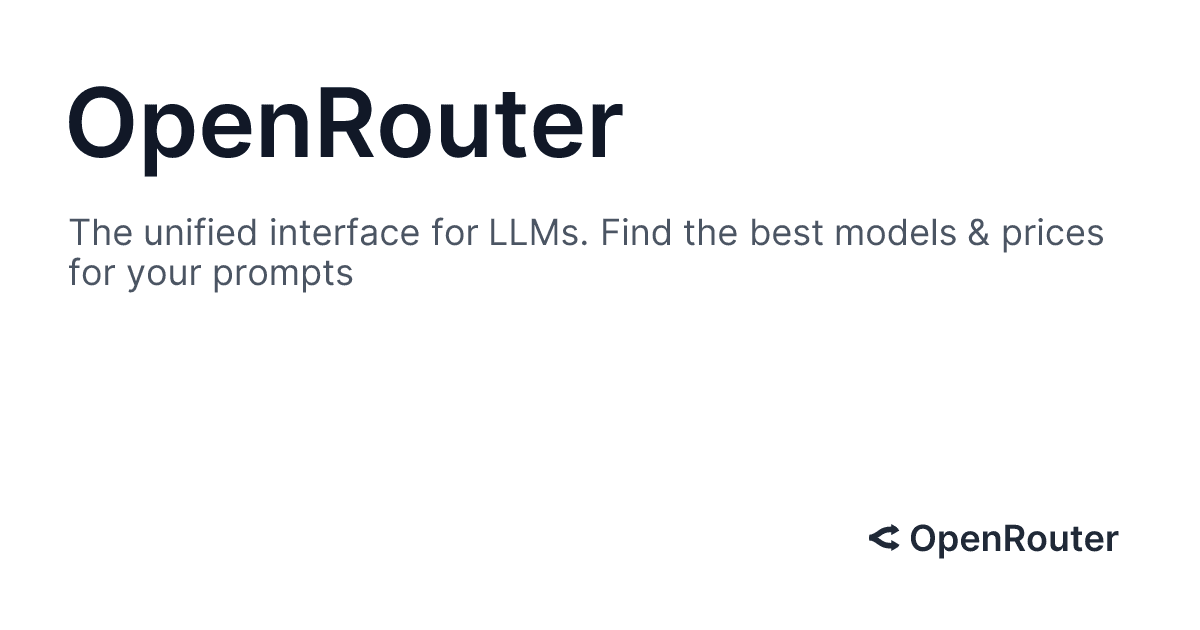 OpenRouter screenshot