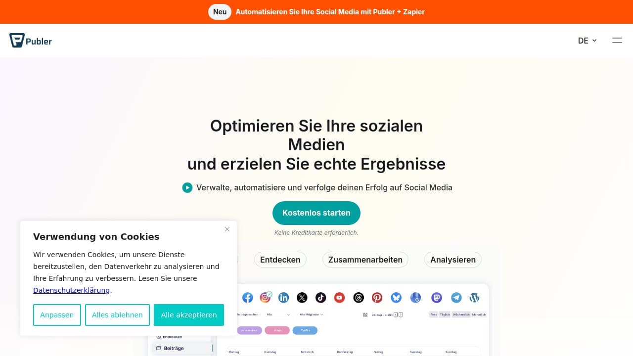 Publer screenshot