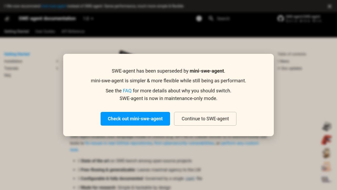 SWE-Agent screenshot