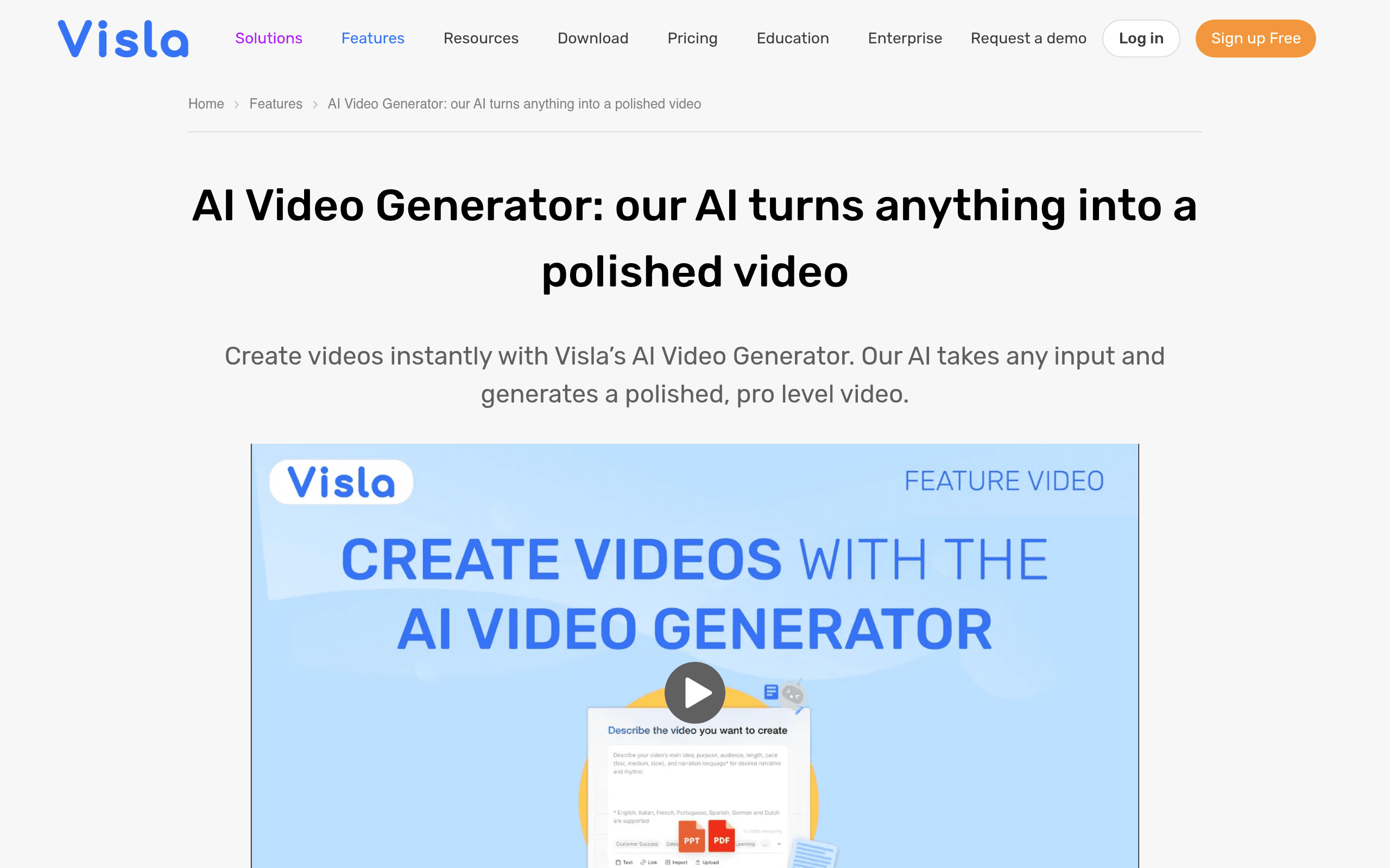 Visla screenshot