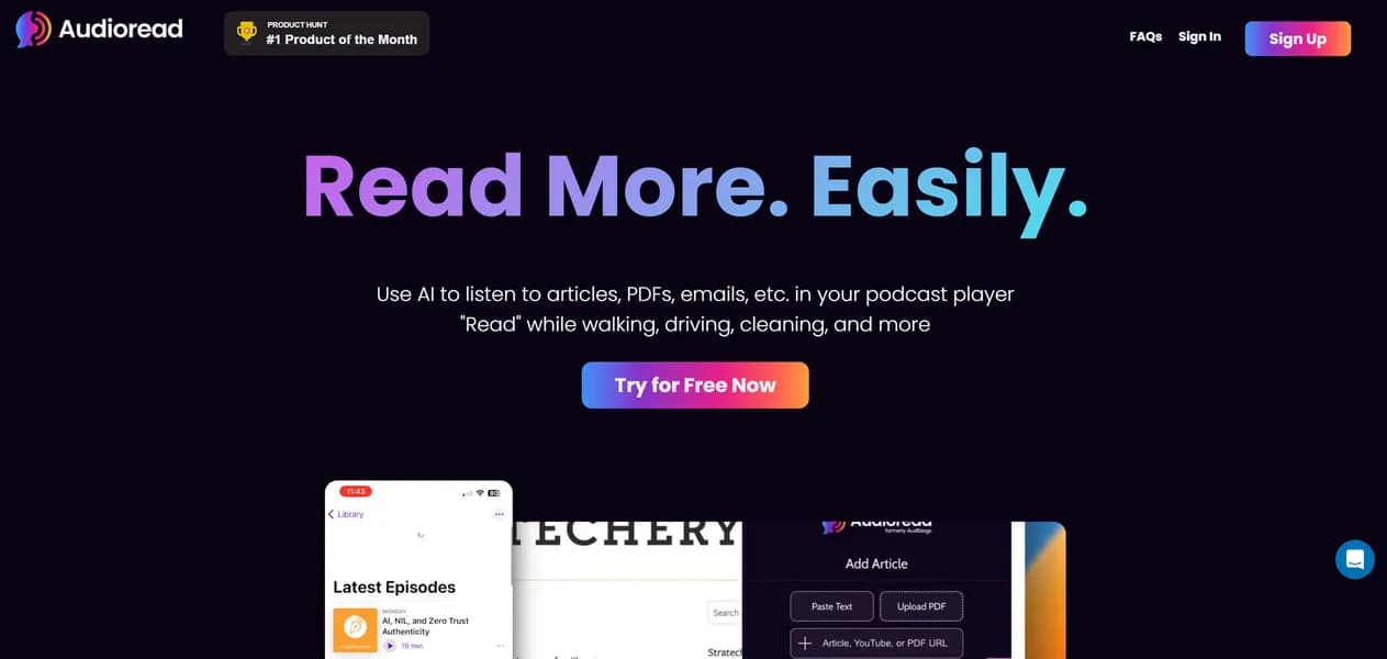 Audioread screenshot