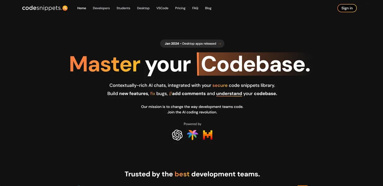 Code Snippets AI screenshot