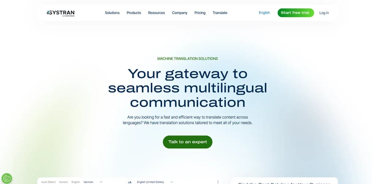 SYSTRAN screenshot