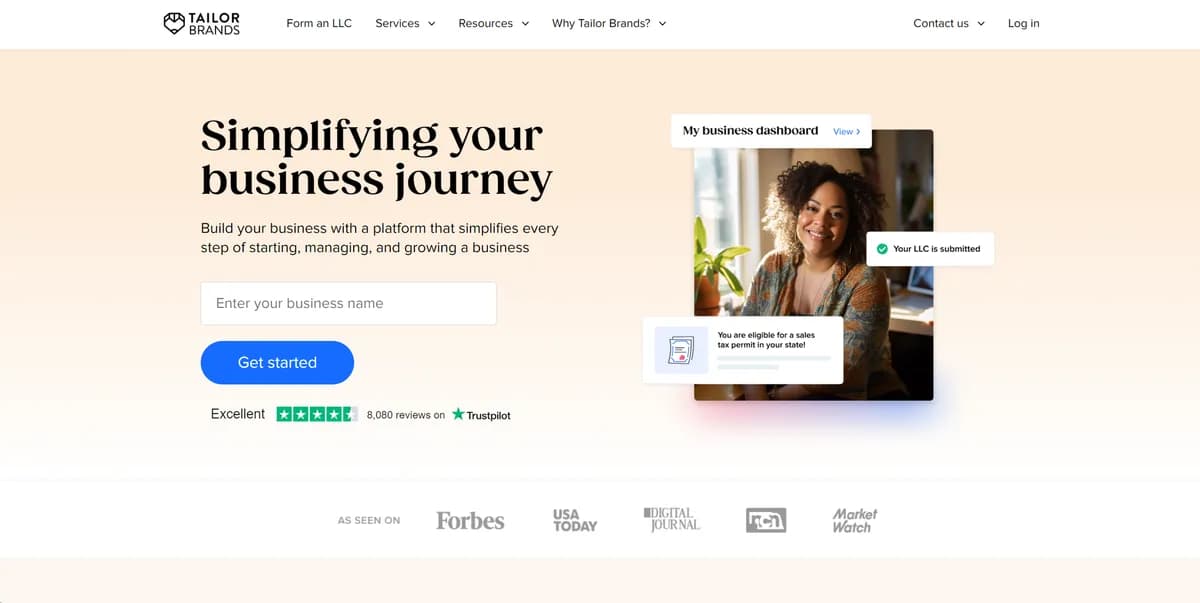 Tailor Brands screenshot