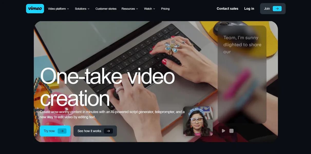 Vimeo AI screenshot