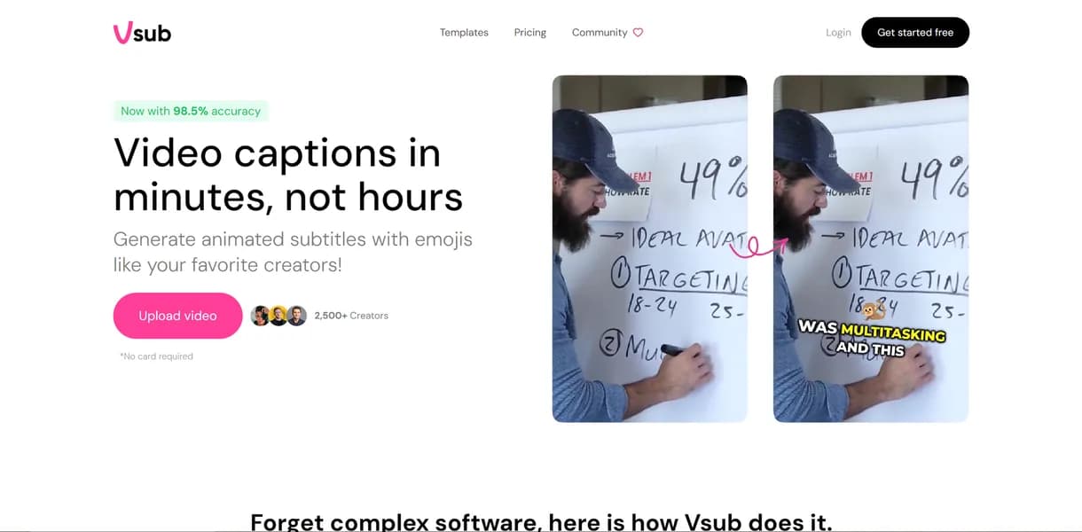 Vsub screenshot