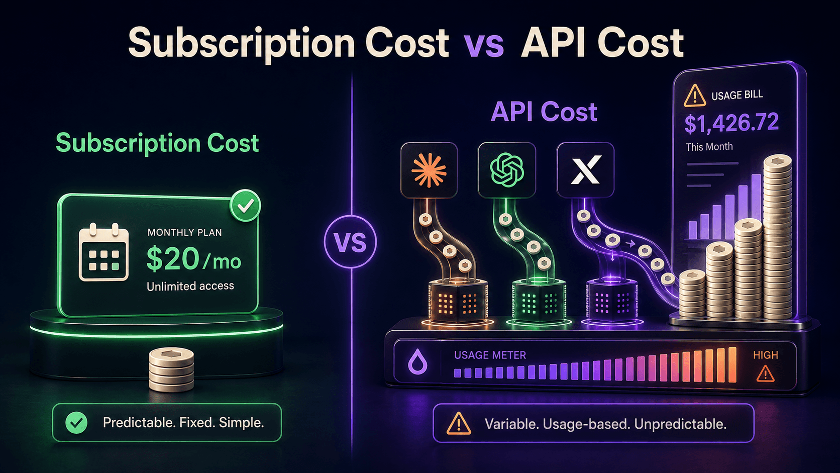 Does API Cost More Than a Subscription for Claude Opus 4.8, GPT-5.5, and Grok?