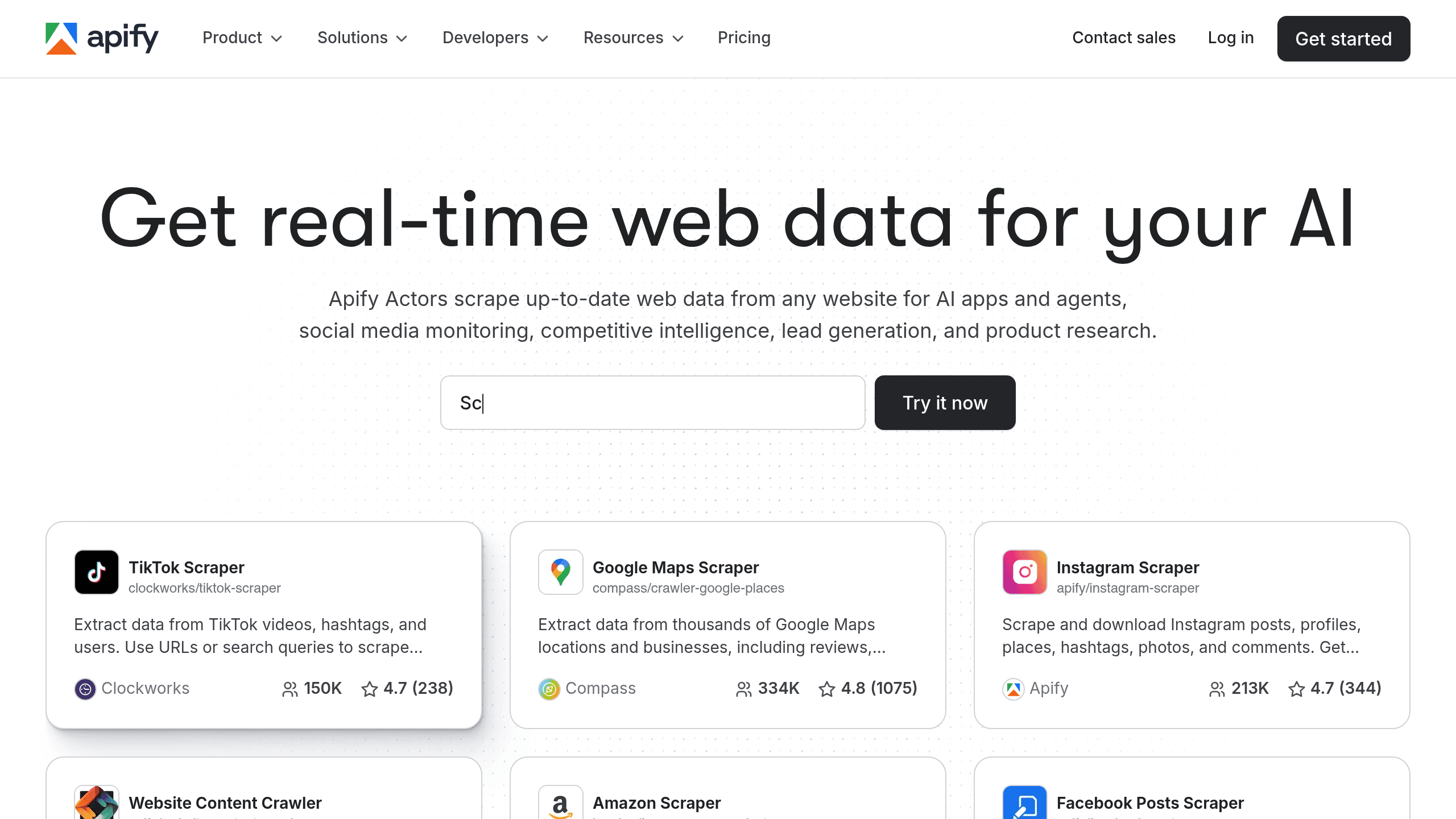 Apify screenshot