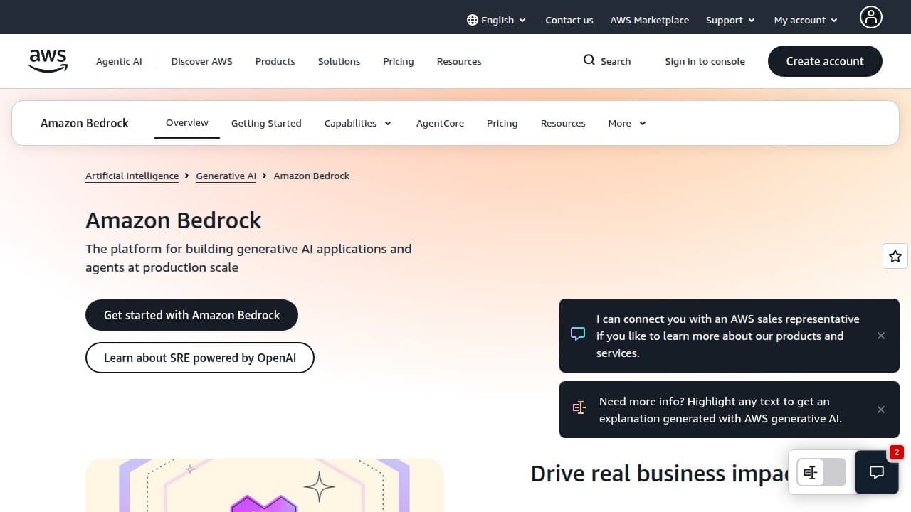 AWS Bedrock screenshot