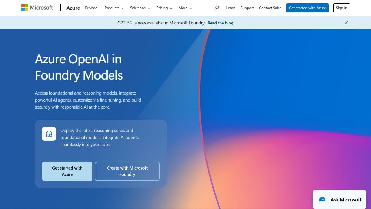 Azure OpenAI Service screenshot