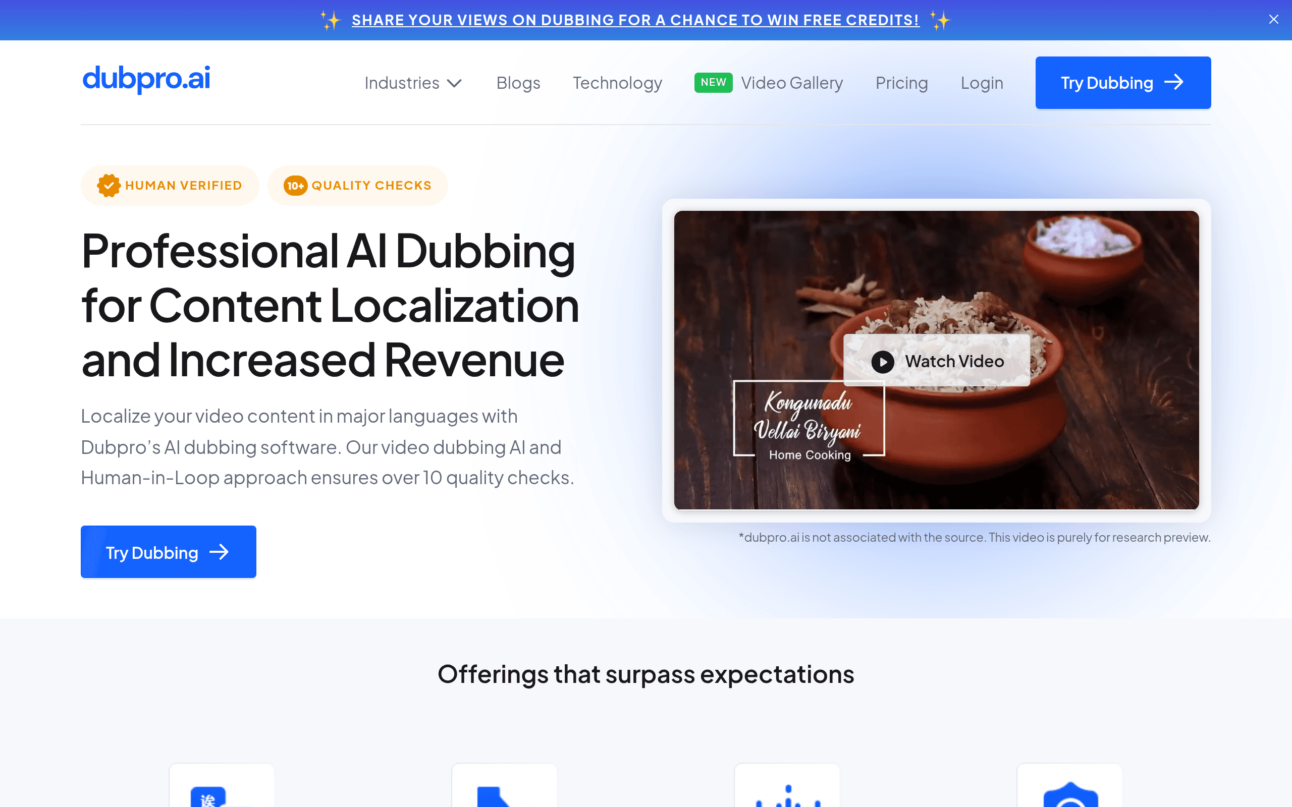 Dubpro.ai screenshot
