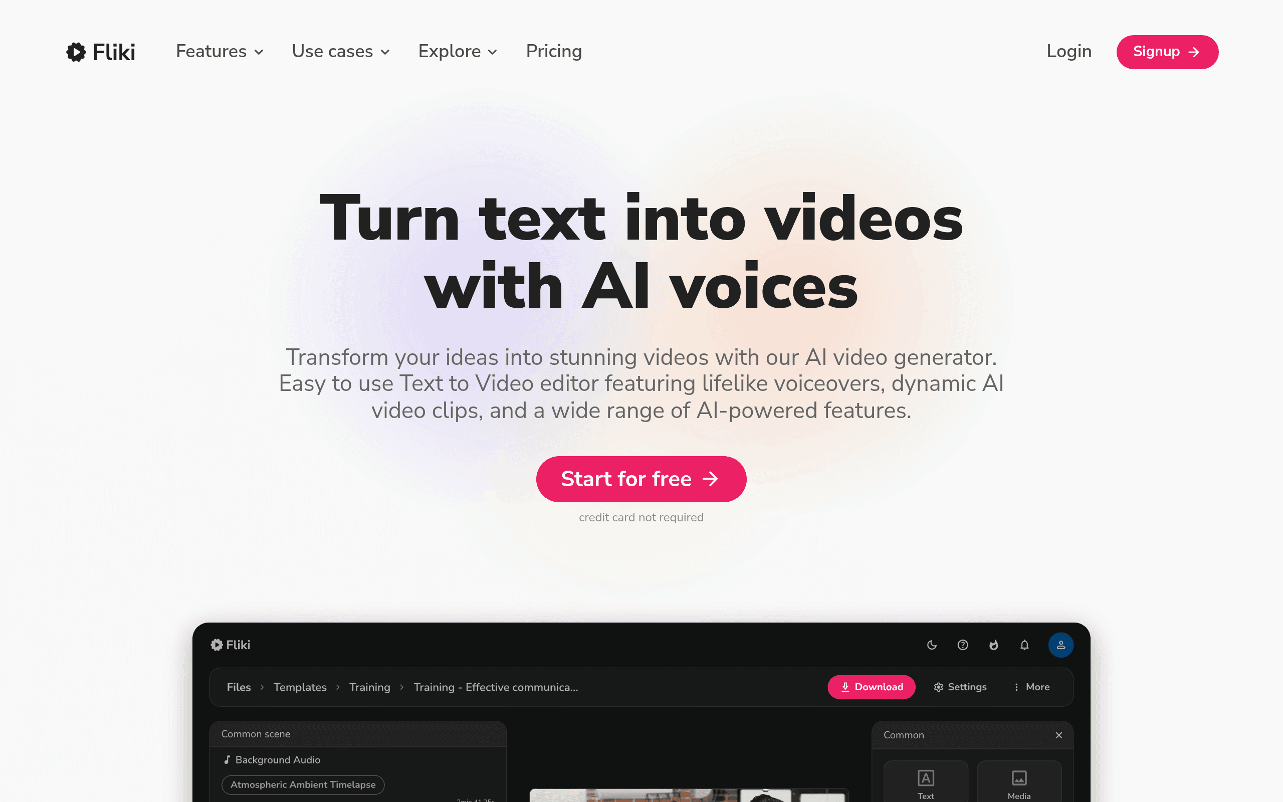 Fliki screenshot