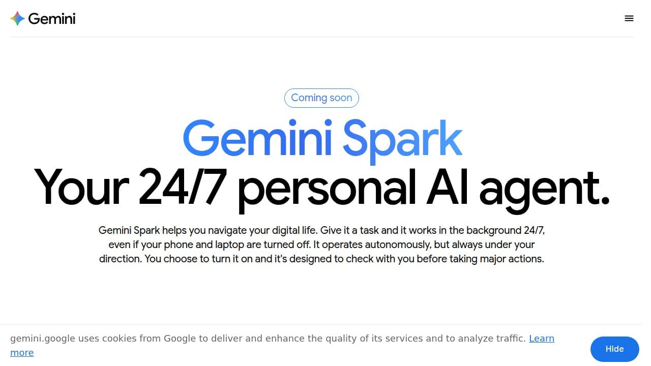 Gemini Spark screenshot