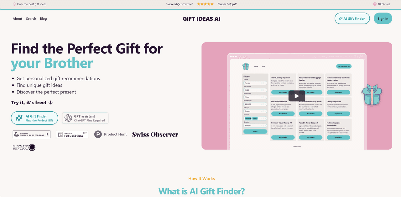 Gift Ideas AI screenshot