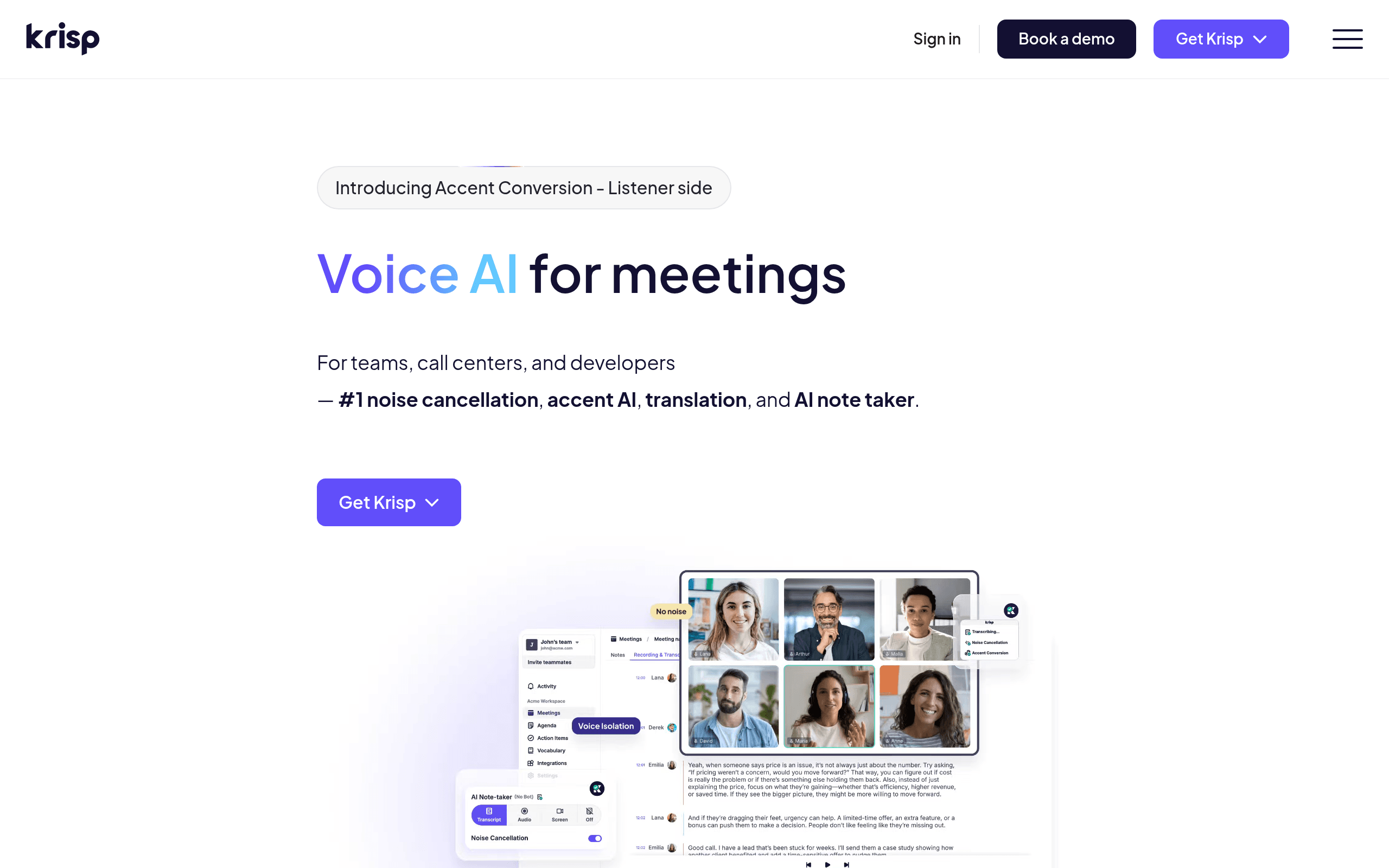 Krisp screenshot