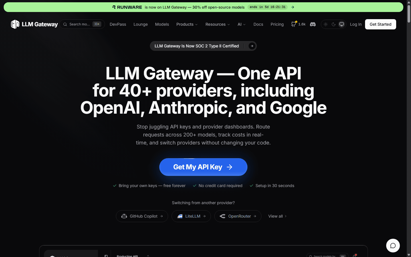 LLM Gateway screenshot