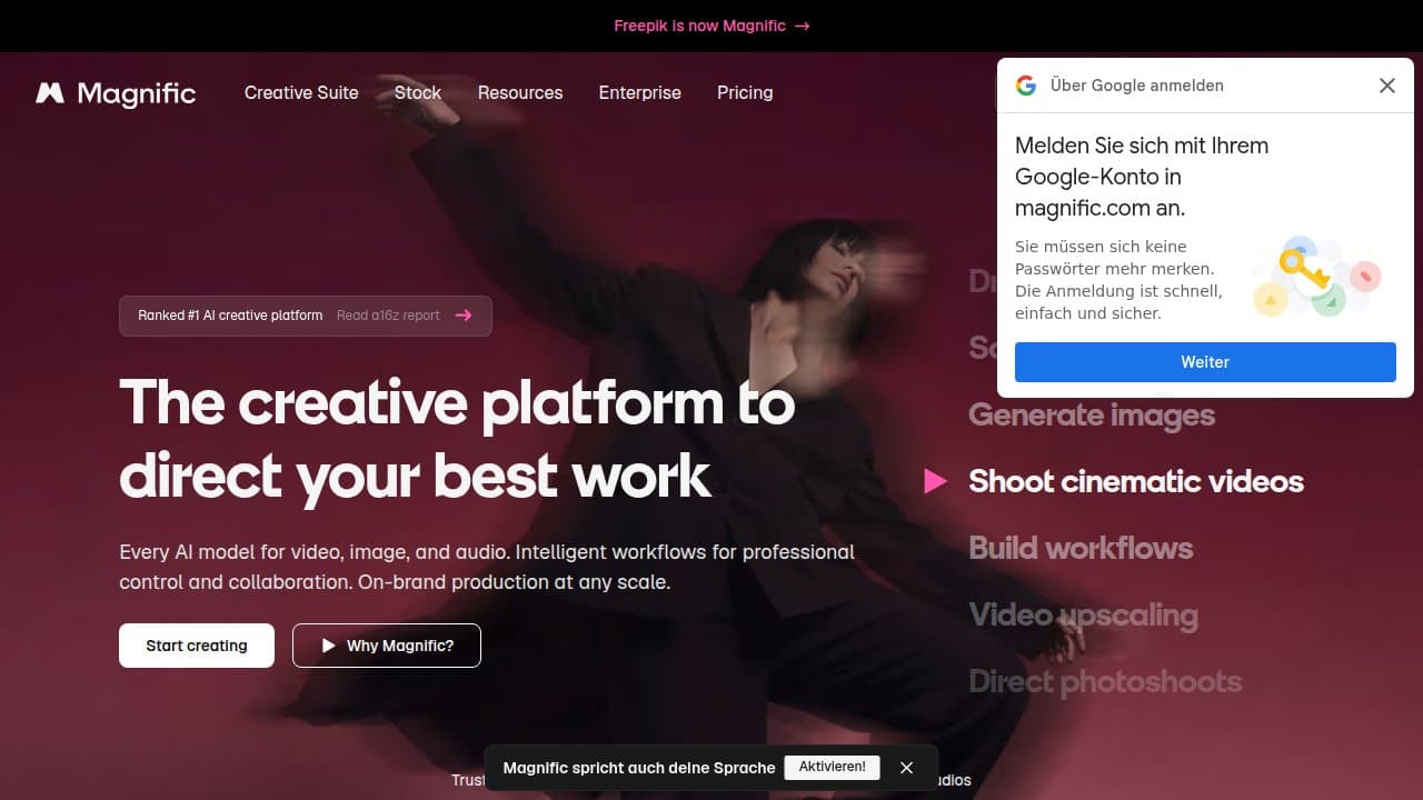 Magnific screenshot