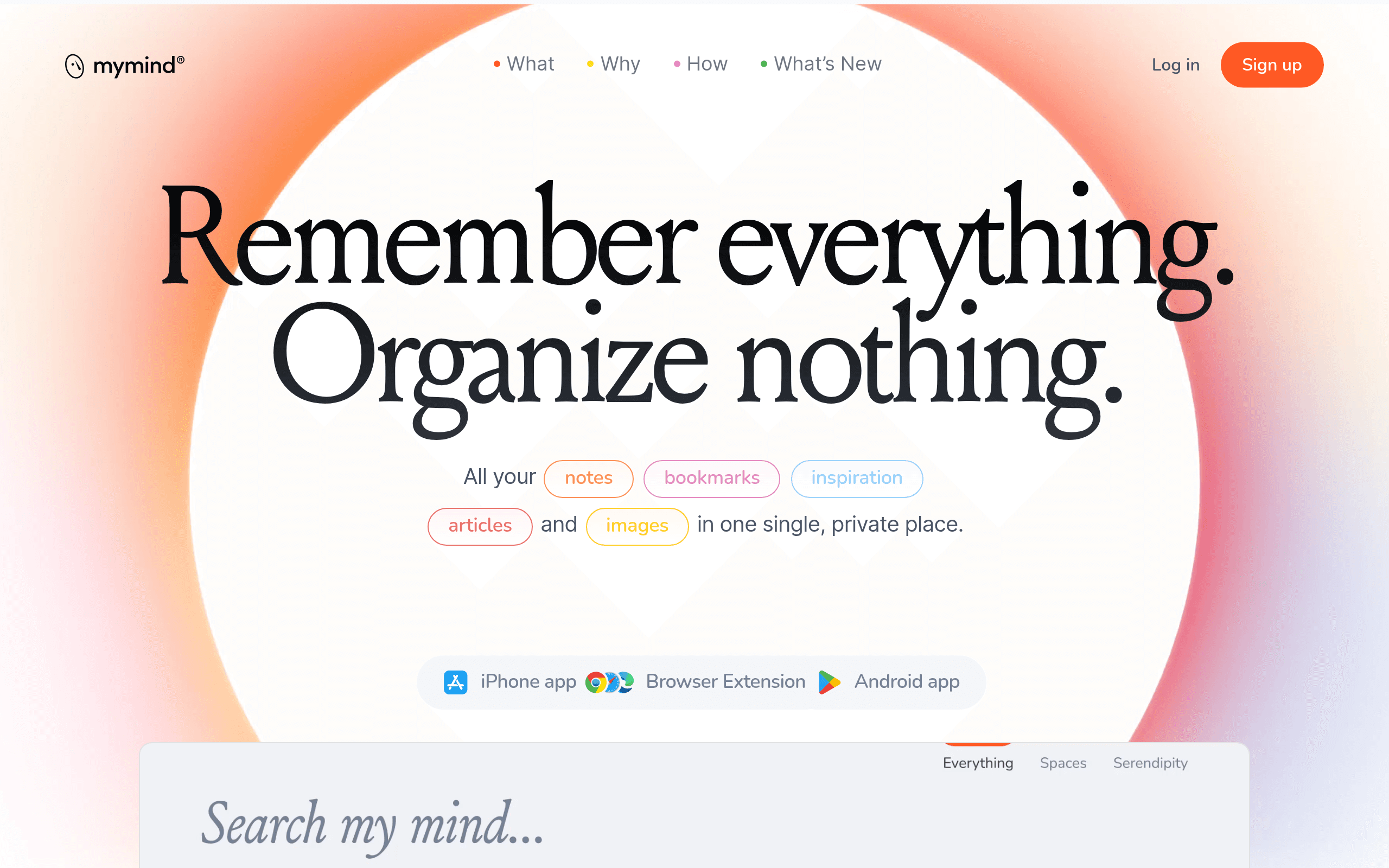 mymind screenshot