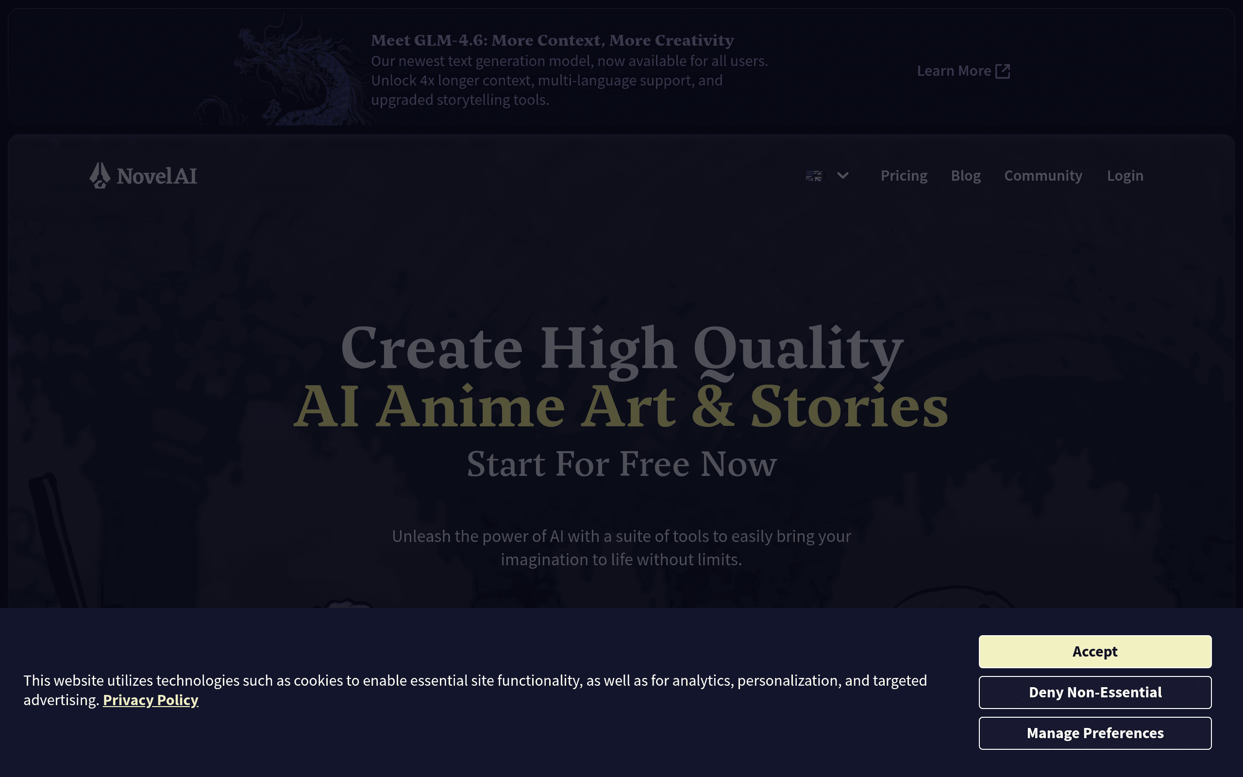NovelAI screenshot