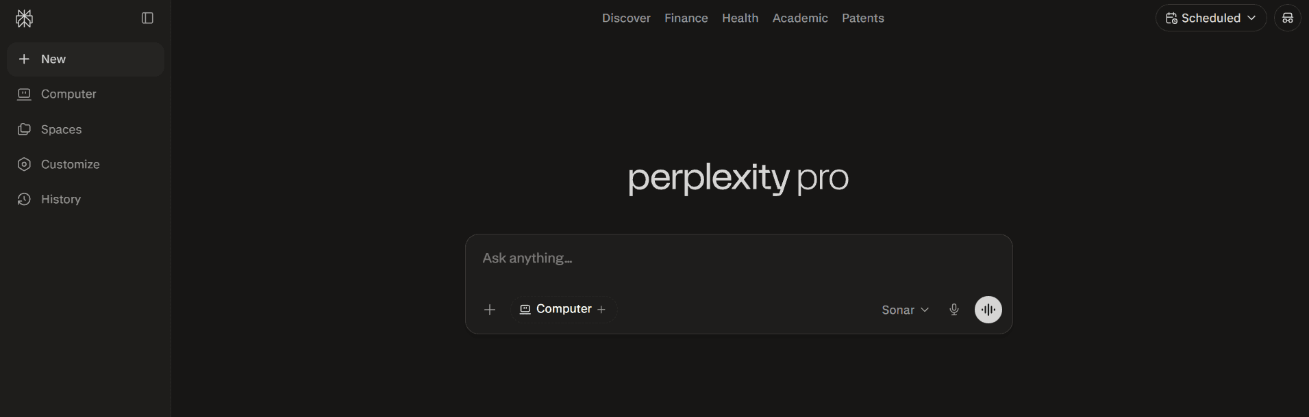 Perplexity screenshot
