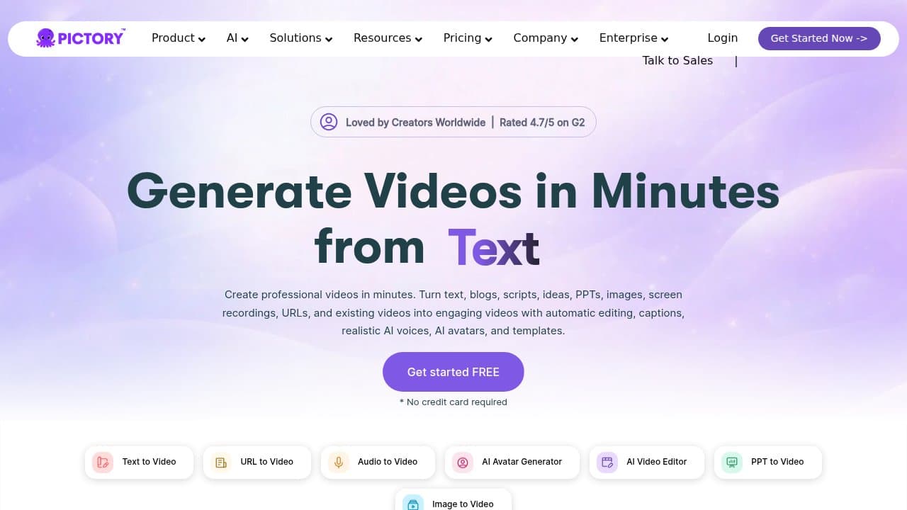 Pictory screenshot