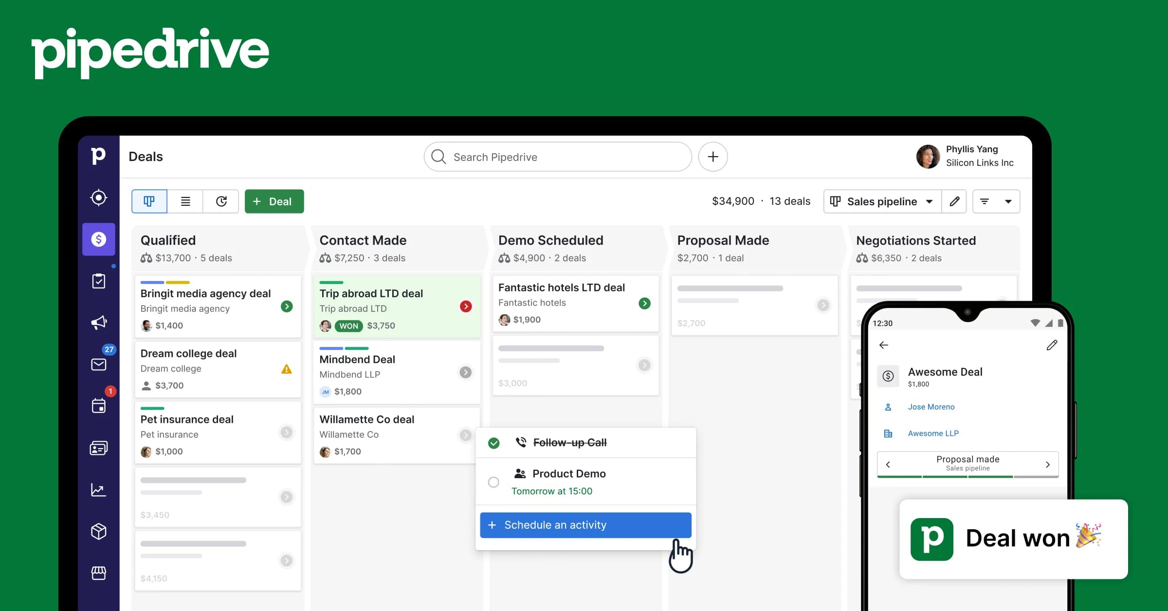Pipedrive screenshot