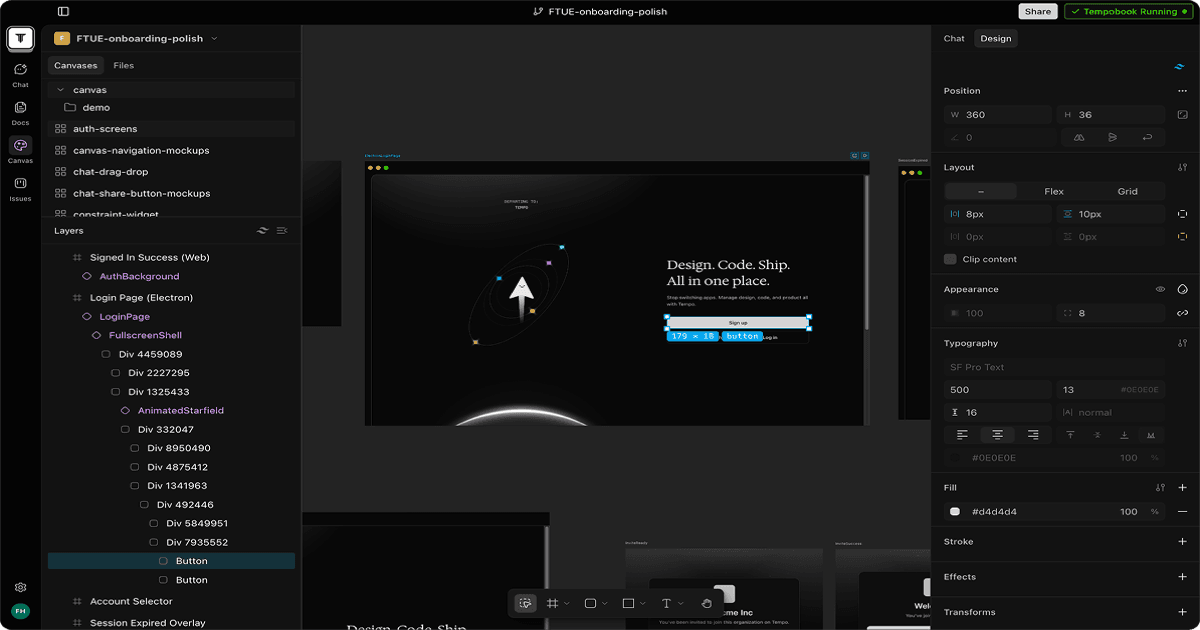 Tempo screenshot