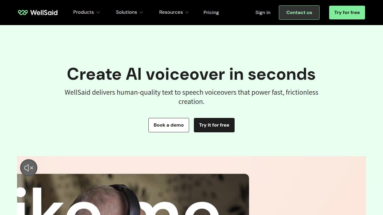 WellSaid Labs screenshot